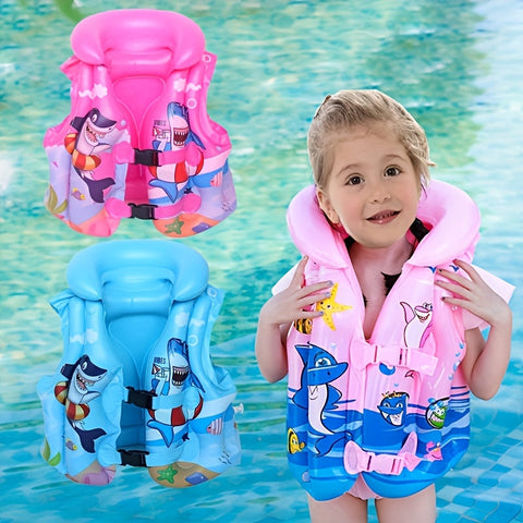 Kinder Schwimmweste mit Haifischdruck – Komfortabel & Sicher für Schwimmspaß im Wasser