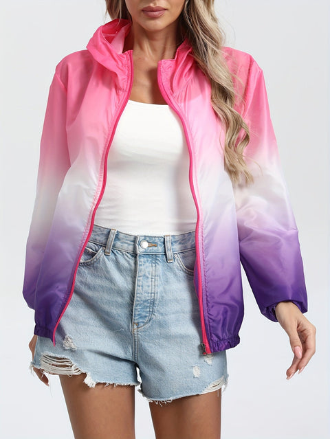 Leichte Kapuzen-Sommerjacke für Damen – Atmungsaktiv und Schutz für Outdoor-Aktivitäten