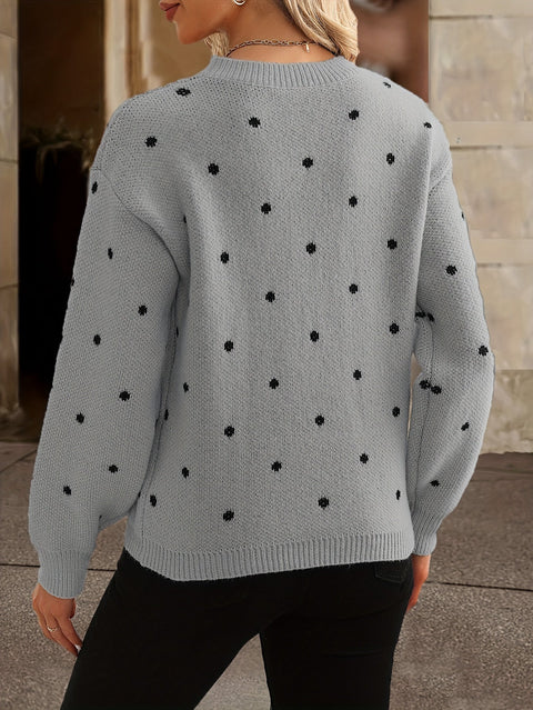 Zara Polkadot Pullover - Lässig und Stilvoll für Damen im Herbst und Winter