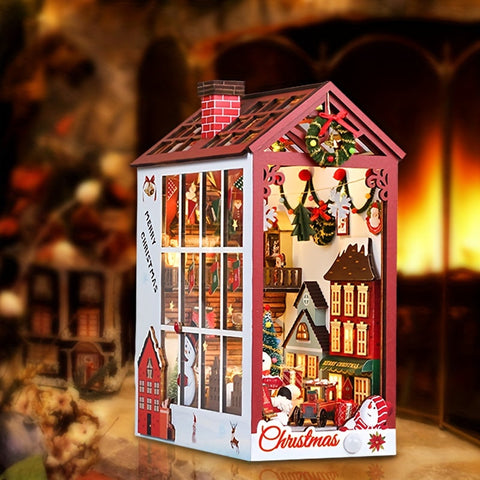 DIY Miniatur Weihnachtshaus – 3D Puzzle-Set für Weihnachten und festliche Dekoration