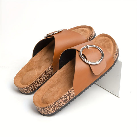 Moderne Damen Sandalen mit Metallverschluss – Komfortabel und Stilvoll für Jede Saison