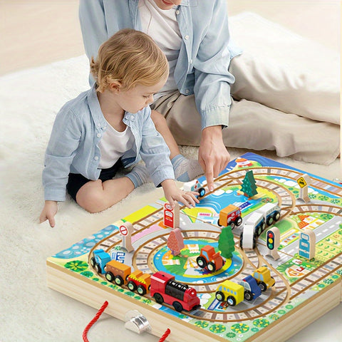 Holz Stadt Bauklötze Set - Spaßiges Spielerlebnis für Kinder