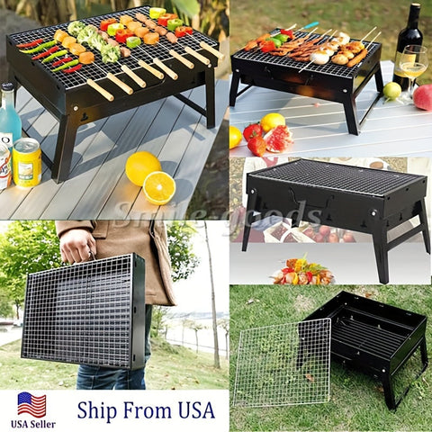 Zusammenklappbarer Holzkohlegrill – Kompakt und Outdoor-Bereit