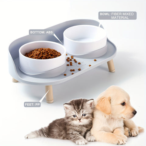 Erhöhte Doppelte Futterschüssel für Haustiere – Komfortables und Gesundes Essen für Katzen und Hunde