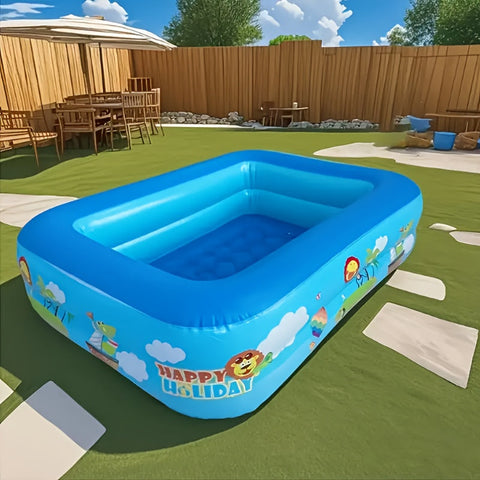 Ozean Splash Aufblasbares Kinderbecken – Dickes PVC für Gartenvergnügen
