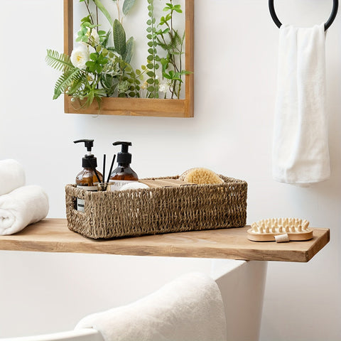 Handgefertigter Seegras Aufbewahrungskorb – Ideal für Badezimmer und Toilette