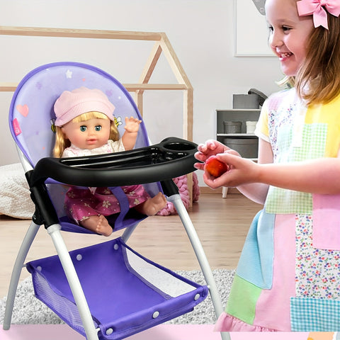 Spielzeug Hochstuhl für Puppen - Perfekt für Spielerische Mahlzeiten