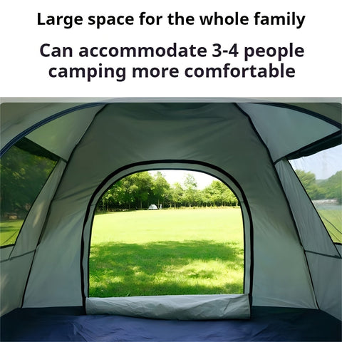 QuickCamp Zelt - Schnell aufstellbares Zelt mit UV-Schutz für 4 Personen