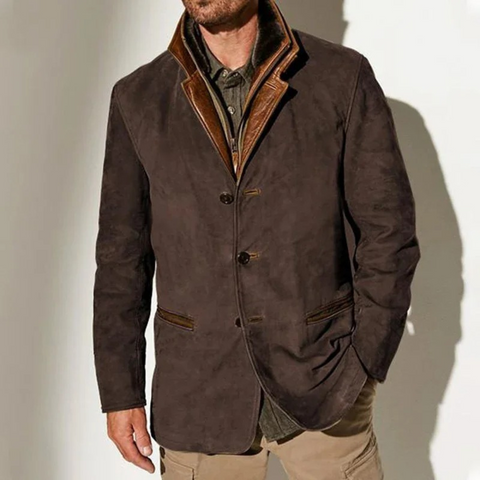 Luxe Wildleder Herrenjacke - Stilvolle und Raffinierte Jacke für Jeden Anlass