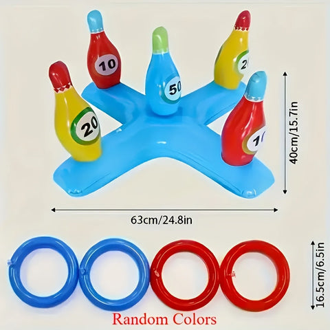Aufblasbares Wasser Bowling Set – Lustiges Poolspiel für Alle