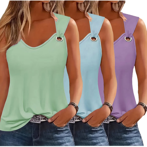 Damen Tanktops 3-Pack – Sommerfest und Locker