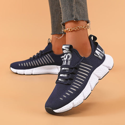 Atmungsaktive Strick-Plattform-Sneaker für Damen – Bequem und Trendy