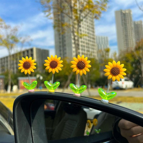 SunnyRide - Niedliches Sonnenblumen-Autoornament