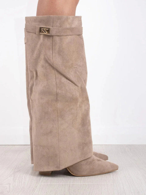 Luxe Wildleder Overknee Stiefel für Damen – Komfort und Klasse