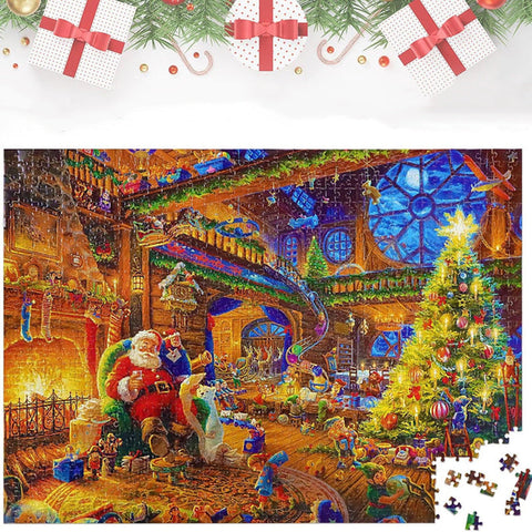 Weihnachts-Puzzle-Adventskalender – 1008 Teile, Täglicher Puzzle-Spaß