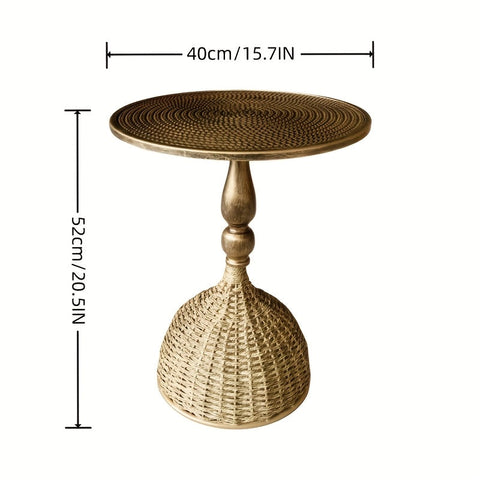 Handgefertigter Wassergras Couchtisch – Antik Bronze Look