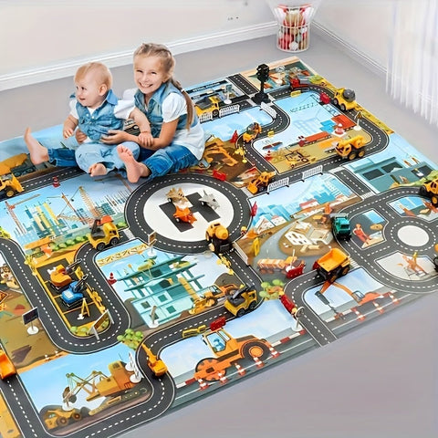 Bauabenteuer Spielteppich – Entdecke die Welt von Verkehr und Konstruktion