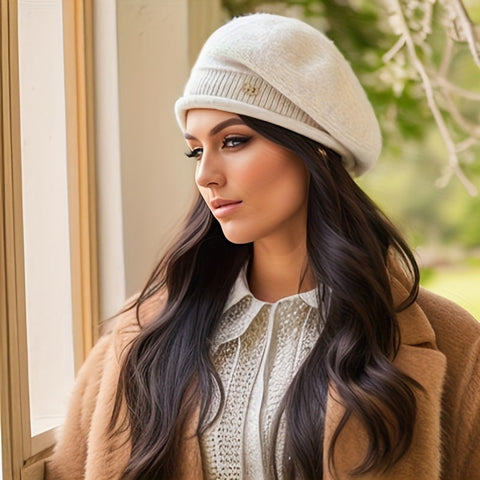 Schicke Strick-Beret für Damen - Eleganz und Wärme für den Winter