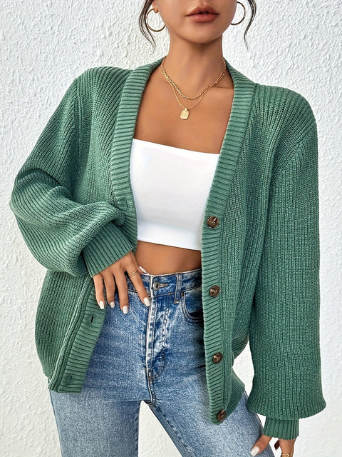 Autonomer Effen Strickcardigan – Stilvoll und Warm für Frühling und Herbst