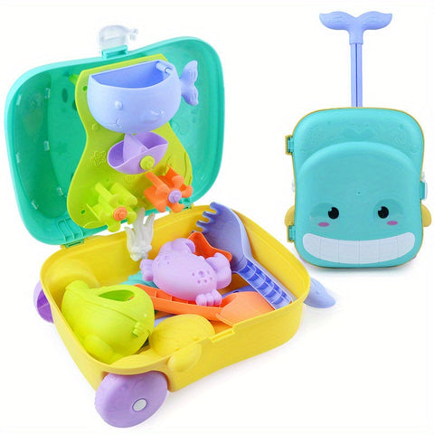 Walvis-Thema Strandspielzeug Set für Babys – 8-teiliges Reisegepäck