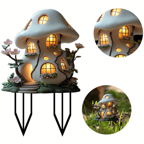 Verzauberndes Weihnachtshäuschen Gartenfigur - Eine Magische Atmosphäre für deinen Garten