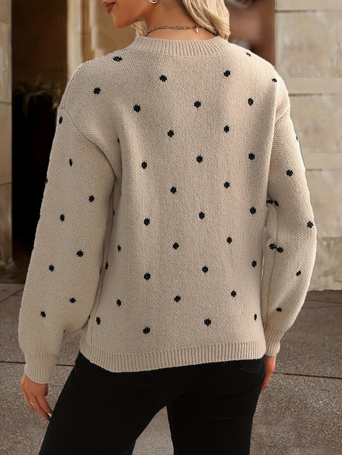 Zara Polkadot Pullover - Lässig und Stilvoll für Damen im Herbst und Winter