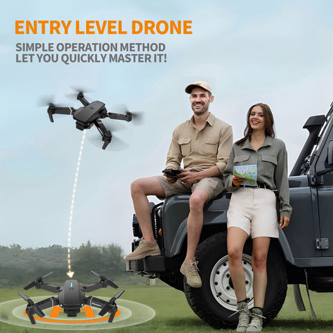 E88 Drohne mit Doppel-Kamera – Zusammenklappbarer Quadcopter mit Höhenhalter