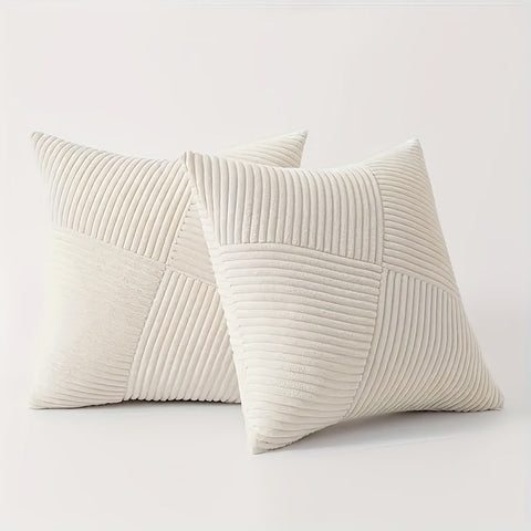 2-teiliges Bohemian Stil Corduroy Kissenbezüge – Weich und Stilvoll für Sofa und Bett