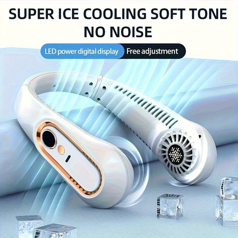 Wiederaufladbarer USB-Nackenventilator für kraftvolle, leise Kühlung – Perfekt für Innen- und Außenbereich