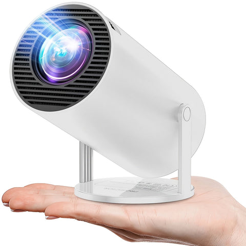 Smart Mini-Projektor - Tragbarer 180° drehbarer Projektor für Außenfilme und Streaming