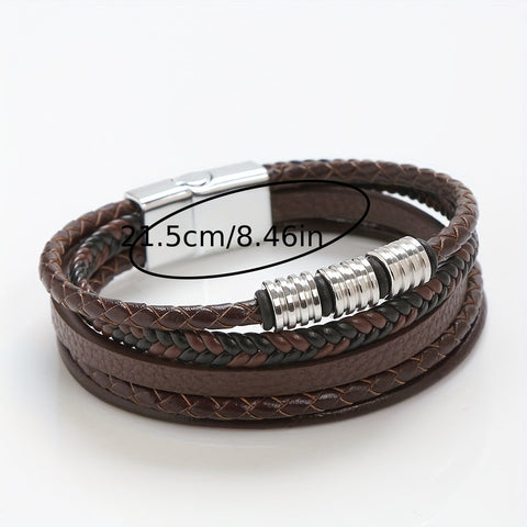Verfeinerte Geflochtene Lederarmband - Für den Stilvollen Mann