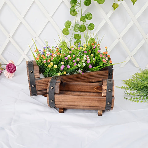 Vintage Holzblumenkasten Set – Robuster Eyecatcher für Innen und Außen