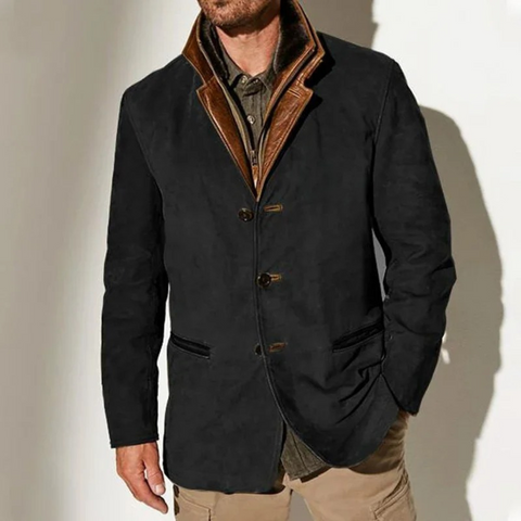 Luxe Wildleder Herrenjacke - Stilvolle und Raffinierte Jacke für Jeden Anlass