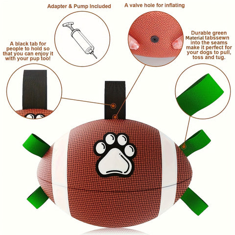Pfoten-Perfekt Spielfußball – Nachhaltiges Gummi Interaktives Hundespielzeug