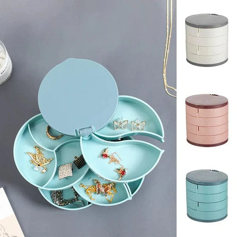 Drehbare Schmuck Aufbewahrungsbox (4 Schichten)