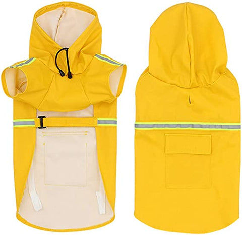 PupJoy - Reflektierende Hunde-Regenjacke + Kapuze - Sicherer Nachtspaziergang