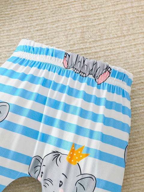Baby Elefant Outfit Set – Overall, Hose und Mütze für ein Fröhliches Abenteuer