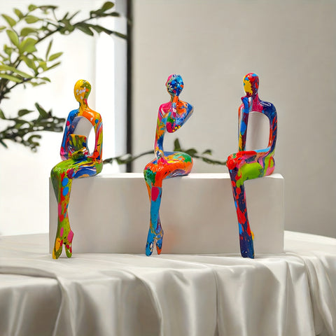 KleurExplosie Kunstfiguren Set - Für einen Kühn und Kreativen Einrichtungsstil