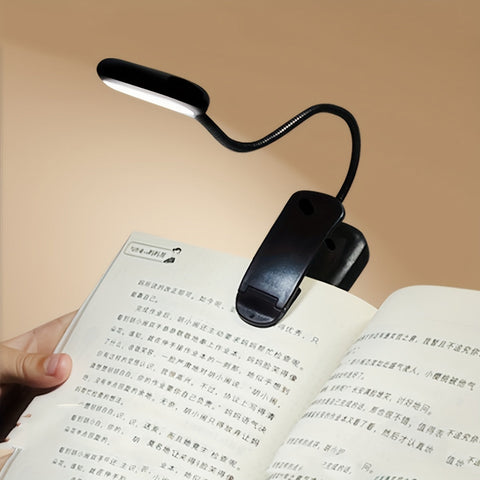 Flexible Cliplampe - Tragbare Leselampe mit Verstellbarem Hals für Zuhause oder Unterwegs