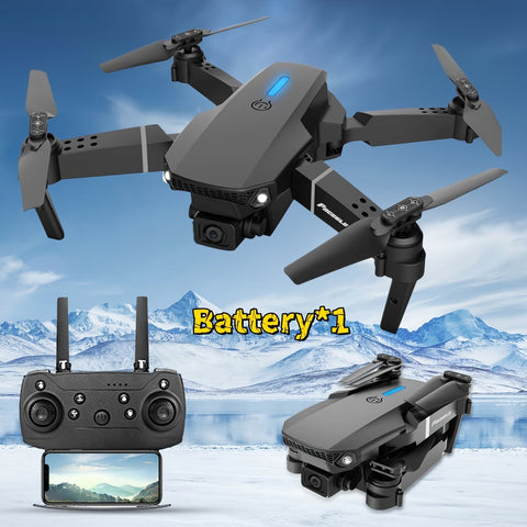 E88 Drohne mit Doppel-Kamera – Zusammenklappbarer Quadcopter mit Höhenhalter