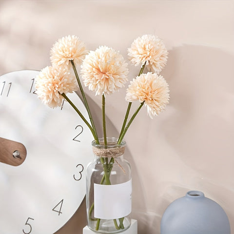 Set aus 5 Kunst-Chrysanthemen – Realistische Blumenarrangements für Hochzeiten und Wohnkultur