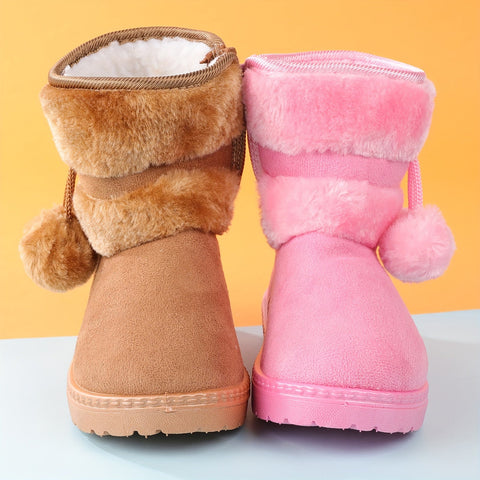 Niedliche Plüschstiefel für Mädchen - Für Wärme und Komfort