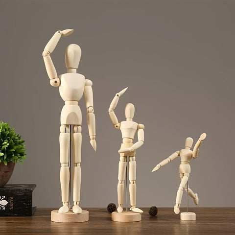 Aprikosen Holz Kunstmannequin – Flexibel und Natürlicher Look