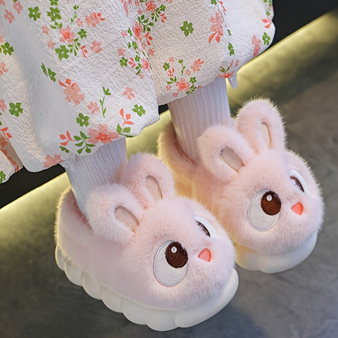 Plüsch Kaninchen Hausschuhe für Kinder - Für Bequeme Wintertage