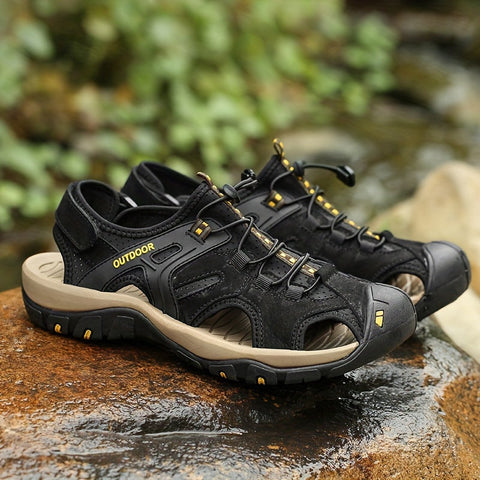 Herren Premium Leder Fischer Sandalen – Komfortabel & Langlebig