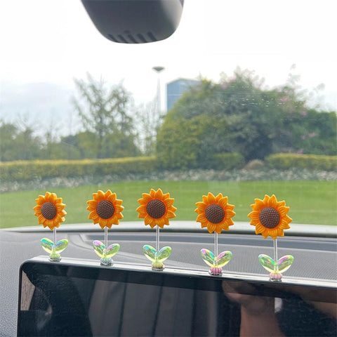 SunnyRide - Niedliches Sonnenblumen-Autoornament