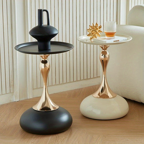 Ningqin Gold-Weißer Beistelltisch – Kompaktes und Elegantes Design