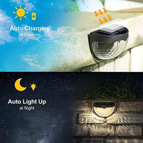 SolarGlow Halbrunde LED-Zaunbeleuchtung – Elegant und Nachhaltig