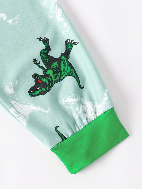 Dino Print Hoodie und Hose Set – Komfortabel und Stylisch für Jungen