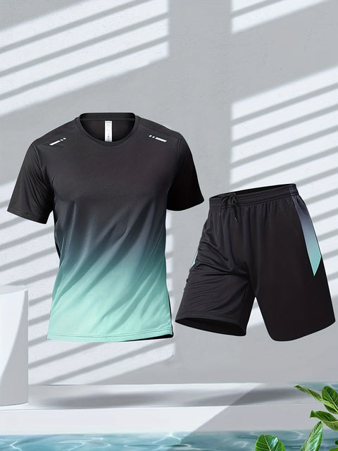 Dynamisches Sport T-Shirt und Shorts Set – Atmungsaktiv und Komfortabel für Aktive Tage